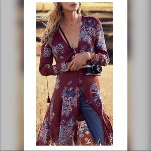 Free People Miranda Printed Midi Dress